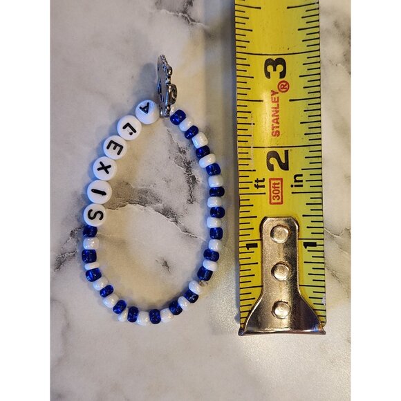 Personalized Alexis Cheer Beaded Bracelet With Heart Charm - Picture 3 of 3